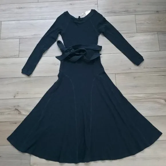 Downeast Destination Dress Long Sleeve Midi Rib Knit Dress Women Sz XS - Picture 2 of 9